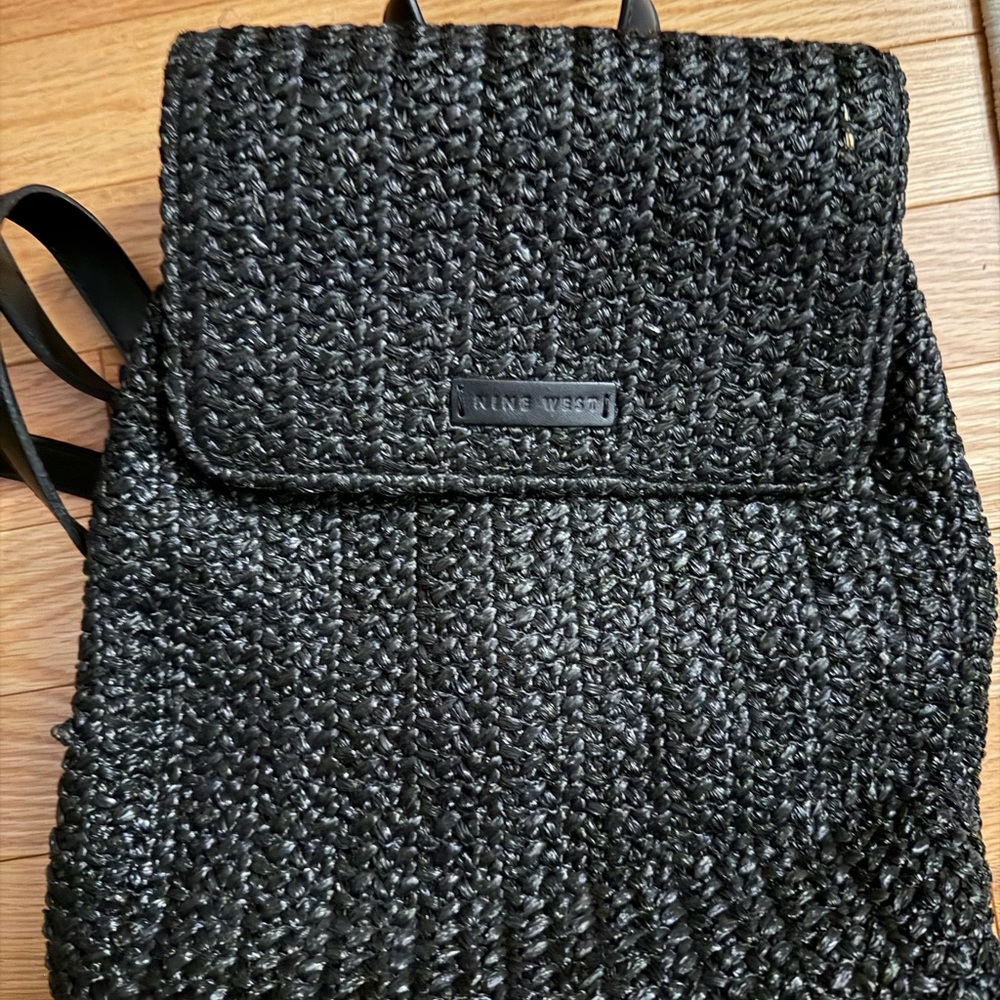 Nine West Charcoal Woven Backpack